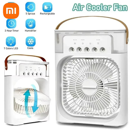 Xiaomi 3 in 1 Portable Fan Air Conditioner Household Mini Air Cooler LED Night Light Humidifier Air Adjustment Fanoffice Homefan