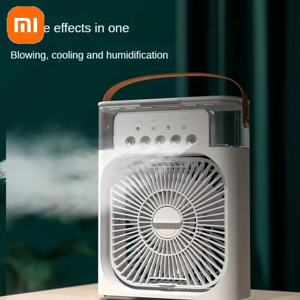 Xiaomi 3 in 1 Portable Fan Air Conditioner Household Mini Air Cooler LED Night Light Humidifier Air Adjustment Fanoffice Homefan